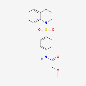 molecular formula C18H20N2O4S B11166462 N-[4-(3,4-dihydroquinolin-1(2H)-ylsulfonyl)phenyl]-2-methoxyacetamide 