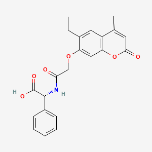 (2R)-({[(6-ethyl-4-methyl-2-oxo-2H-chromen-7-yl)oxy]acetyl}amino)(phenyl)ethanoic acid