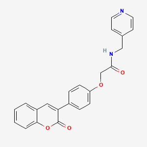 molecular formula C23H18N2O4 B11166469 2-[4-(2-oxo-2H-chromen-3-yl)phenoxy]-N-(pyridin-4-ylmethyl)acetamide 