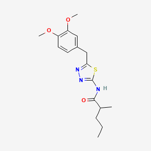 N-[5-(3,4-dimethoxybenzyl)-1,3,4-thiadiazol-2-yl]-2-methylpentanamide