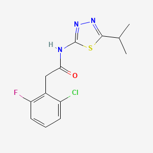 molecular formula C13H13ClFN3OS B11166518 2-(2-chloro-6-fluorophenyl)-N-[5-(propan-2-yl)-1,3,4-thiadiazol-2-yl]acetamide 