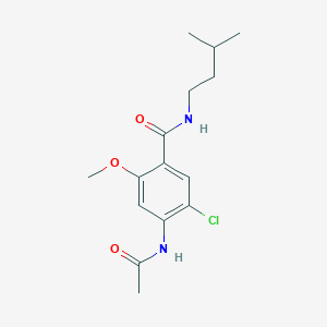 4-(acetylamino)-5-chloro-2-methoxy-N-(3-methylbutyl)benzamide