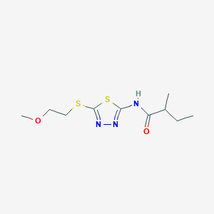 N-{5-[(2-methoxyethyl)sulfanyl]-1,3,4-thiadiazol-2-yl}-2-methylbutanamide