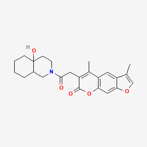 6-[2-(4a-hydroxyoctahydroisoquinolin-2(1H)-yl)-2-oxoethyl]-3,5-dimethyl-7H-furo[3,2-g]chromen-7-one