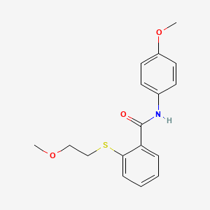 2-[(2-methoxyethyl)sulfanyl]-N-(4-methoxyphenyl)benzamide