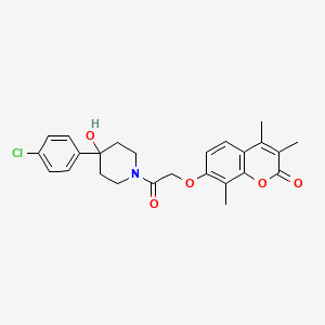 7-{2-[4-(4-chlorophenyl)-4-hydroxypiperidino]-2-oxoethoxy}-3,4,8-trimethyl-2H-chromen-2-one