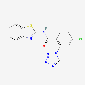 N-(1,3-benzothiazol-2-yl)-4-chloro-2-(1H-tetrazol-1-yl)benzamide