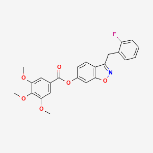 3-(2-Fluorobenzyl)-1,2-benzisoxazol-6-yl 3,4,5-trimethoxybenzoate