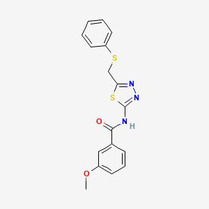 3-methoxy-N-{5-[(phenylsulfanyl)methyl]-1,3,4-thiadiazol-2-yl}benzamide