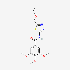 N-[5-(ethoxymethyl)-1,3,4-thiadiazol-2-yl]-3,4,5-trimethoxybenzamide