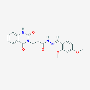 N'-[(E)-(2,4-dimethoxyphenyl)methylidene]-3-(2-hydroxy-4-oxoquinazolin-3(4H)-yl)propanehydrazide