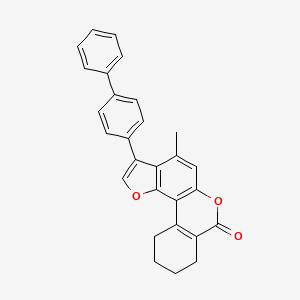 3-(biphenyl-4-yl)-4-methyl-8,9,10,11-tetrahydro-7H-benzo[c]furo[2,3-f]chromen-7-one