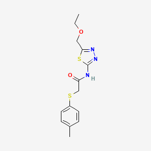 N-[5-(ethoxymethyl)-1,3,4-thiadiazol-2-yl]-2-[(4-methylphenyl)sulfanyl]acetamide