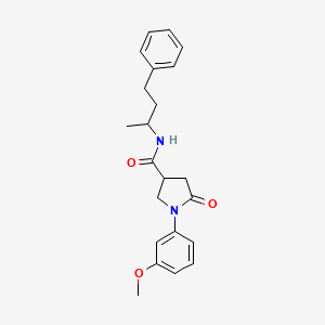 1-(3-methoxyphenyl)-5-oxo-N-(4-phenylbutan-2-yl)pyrrolidine-3-carboxamide