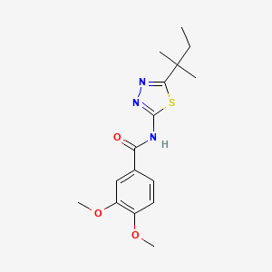 3,4-dimethoxy-N-[5-(2-methylbutan-2-yl)-1,3,4-thiadiazol-2-yl]benzamide