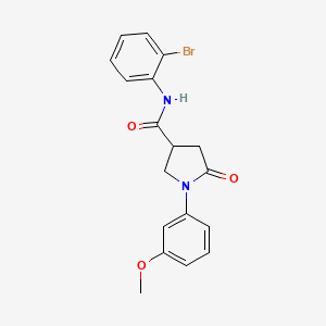 N-(2-bromophenyl)-1-(3-methoxyphenyl)-5-oxopyrrolidine-3-carboxamide