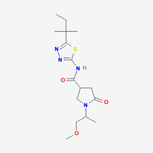 1-(1-methoxypropan-2-yl)-N-[5-(2-methylbutan-2-yl)-1,3,4-thiadiazol-2-yl]-5-oxopyrrolidine-3-carboxamide