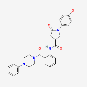 1-(4-methoxyphenyl)-5-oxo-N-{2-[(4-phenylpiperazin-1-yl)carbonyl]phenyl}pyrrolidine-3-carboxamide