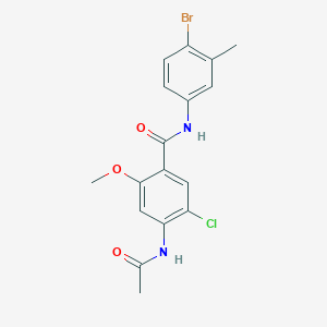 molecular formula C17H16BrClN2O3 B11166704 4-(acetylamino)-N-(4-bromo-3-methylphenyl)-5-chloro-2-methoxybenzamide 