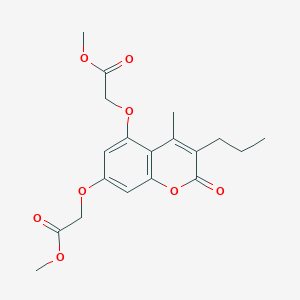 dimethyl 2,2'-[(4-methyl-2-oxo-3-propyl-2H-chromene-5,7-diyl)bis(oxy)]diacetate