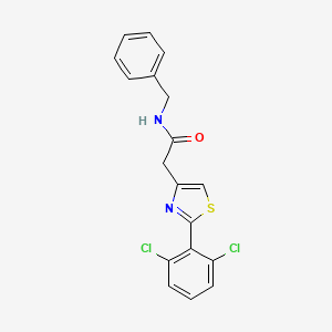 N-benzyl-2-[2-(2,6-dichlorophenyl)-1,3-thiazol-4-yl]acetamide