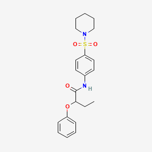 2-phenoxy-N-[4-(piperidin-1-ylsulfonyl)phenyl]butanamide