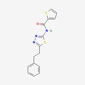 N-[5-(2-phenylethyl)-1,3,4-thiadiazol-2-yl]thiophene-2-carboxamide