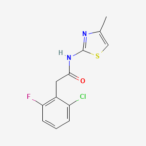 2-(2-chloro-6-fluorophenyl)-N-(4-methyl-1,3-thiazol-2-yl)acetamide