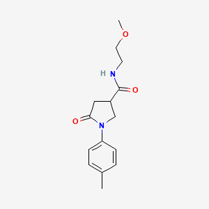 N-(2-methoxyethyl)-1-(4-methylphenyl)-5-oxopyrrolidine-3-carboxamide