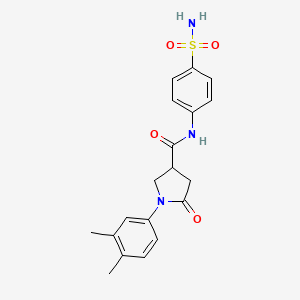 1-(3,4-dimethylphenyl)-5-oxo-N-(4-sulfamoylphenyl)pyrrolidine-3-carboxamide