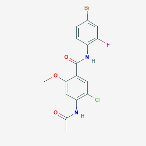 4-(acetylamino)-N-(4-bromo-2-fluorophenyl)-5-chloro-2-methoxybenzamide