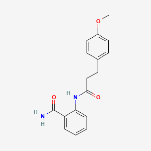 molecular formula C17H18N2O3 B11166829 2-[3-(4-Methoxyphenyl)propanamido]benzamide 