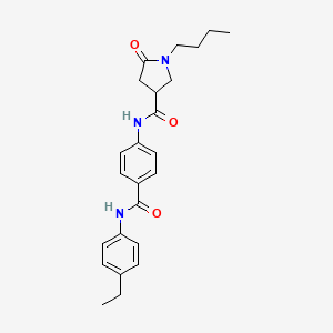 1-butyl-N-{4-[(4-ethylphenyl)carbamoyl]phenyl}-5-oxopyrrolidine-3-carboxamide