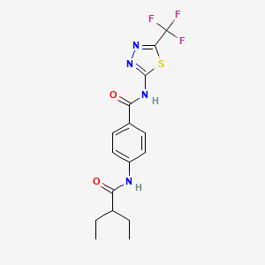 4-[(2-ethylbutanoyl)amino]-N-[5-(trifluoromethyl)-1,3,4-thiadiazol-2-yl]benzamide