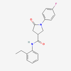 N-(2-ethylphenyl)-1-(4-fluorophenyl)-5-oxopyrrolidine-3-carboxamide