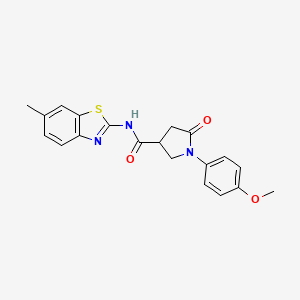 1-(4-methoxyphenyl)-N-(6-methyl-1,3-benzothiazol-2-yl)-5-oxopyrrolidine-3-carboxamide