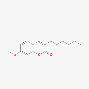 3-hexyl-7-methoxy-4-methyl-2H-chromen-2-one