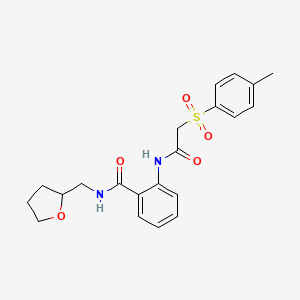 2-({[(4-methylphenyl)sulfonyl]acetyl}amino)-N-(tetrahydrofuran-2-ylmethyl)benzamide