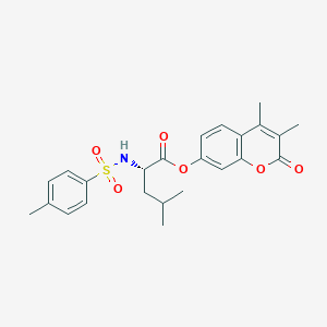 3,4-dimethyl-2-oxo-2H-chromen-7-yl N-[(4-methylphenyl)sulfonyl]-L-leucinate