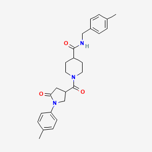 N-(4-methylbenzyl)-1-{[1-(4-methylphenyl)-5-oxopyrrolidin-3-yl]carbonyl}piperidine-4-carboxamide