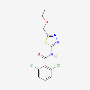 2,6-dichloro-N-[5-(ethoxymethyl)-1,3,4-thiadiazol-2-yl]benzamide