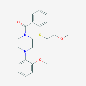 {2-[(2-Methoxyethyl)sulfanyl]phenyl}[4-(2-methoxyphenyl)piperazin-1-yl]methanone