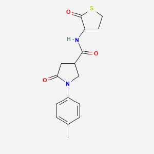 1-(4-methylphenyl)-5-oxo-N-(2-oxothiolan-3-yl)pyrrolidine-3-carboxamide