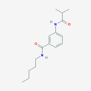 molecular formula C16H24N2O2 B11166932 3-[(2-methylpropanoyl)amino]-N-pentylbenzamide 