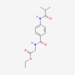 molecular formula C15H20N2O4 B11166937 Ethyl 2-{[4-(2-methylpropanamido)phenyl]formamido}acetate 