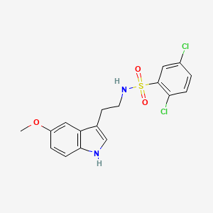 molecular formula C17H16Cl2N2O3S B11166955 2,5-dichloro-N-[2-(5-methoxy-1H-indol-3-yl)ethyl]benzenesulfonamide 