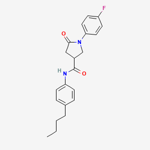 N-(4-butylphenyl)-1-(4-fluorophenyl)-5-oxopyrrolidine-3-carboxamide