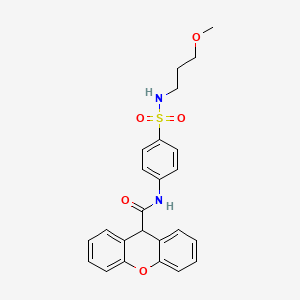 molecular formula C24H24N2O5S B11166968 N-{4-[(3-methoxypropyl)sulfamoyl]phenyl}-9H-xanthene-9-carboxamide 