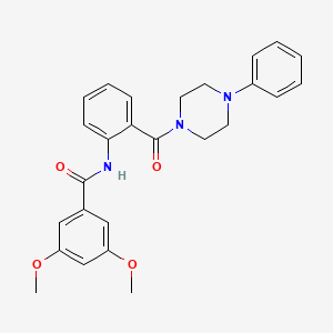 3,5-dimethoxy-N-{2-[(4-phenylpiperazin-1-yl)carbonyl]phenyl}benzamide