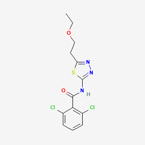 2,6-dichloro-N-[5-(2-ethoxyethyl)-1,3,4-thiadiazol-2-yl]benzamide